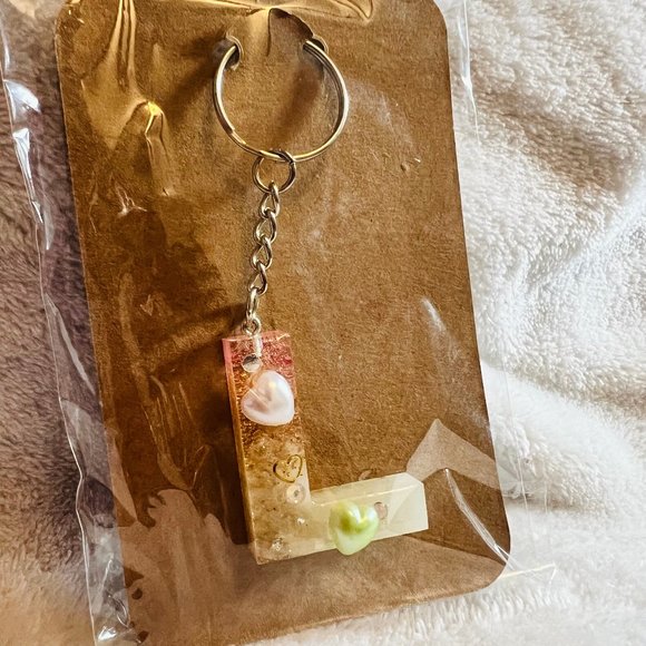 Resin Initial Keychains - Picture 10 of 15